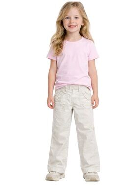 Girls 1989 Place Khaki Convertible Pants Capri Size 6 Roll Tab Cargo